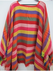 Multicolored Mexican Poncho - Mens Mexican Costumes